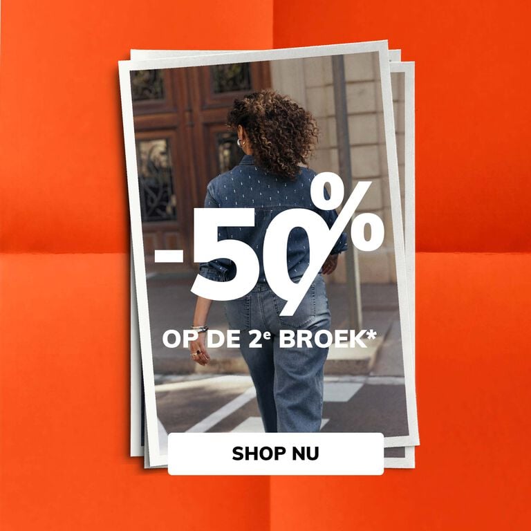 -50% op de 2e broek
