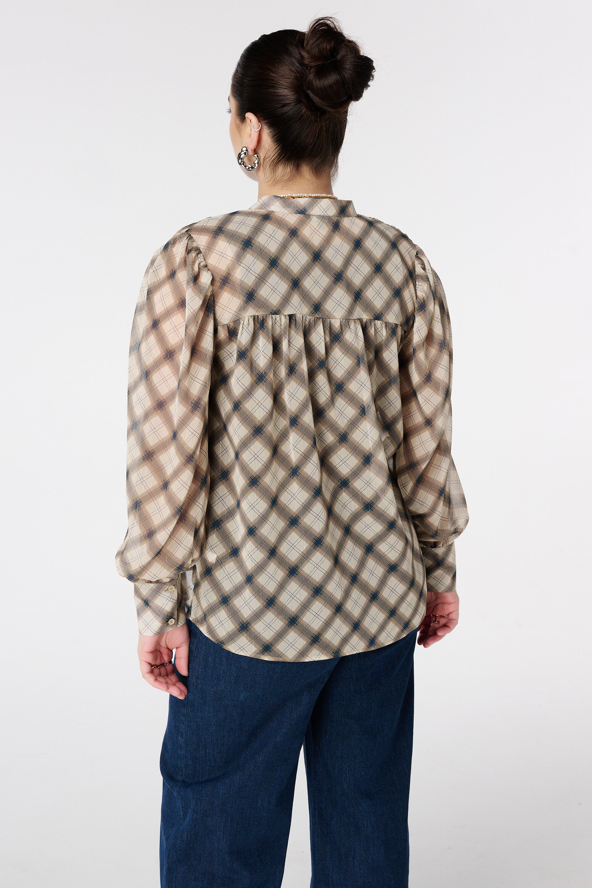 Geruite blouse image number 3