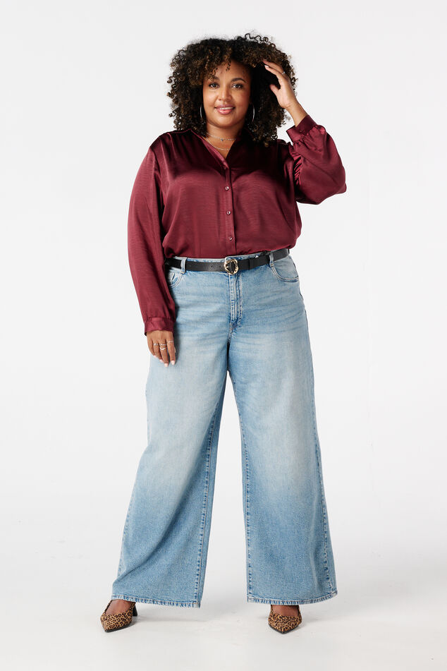 Blouse in satijnen look image number 5