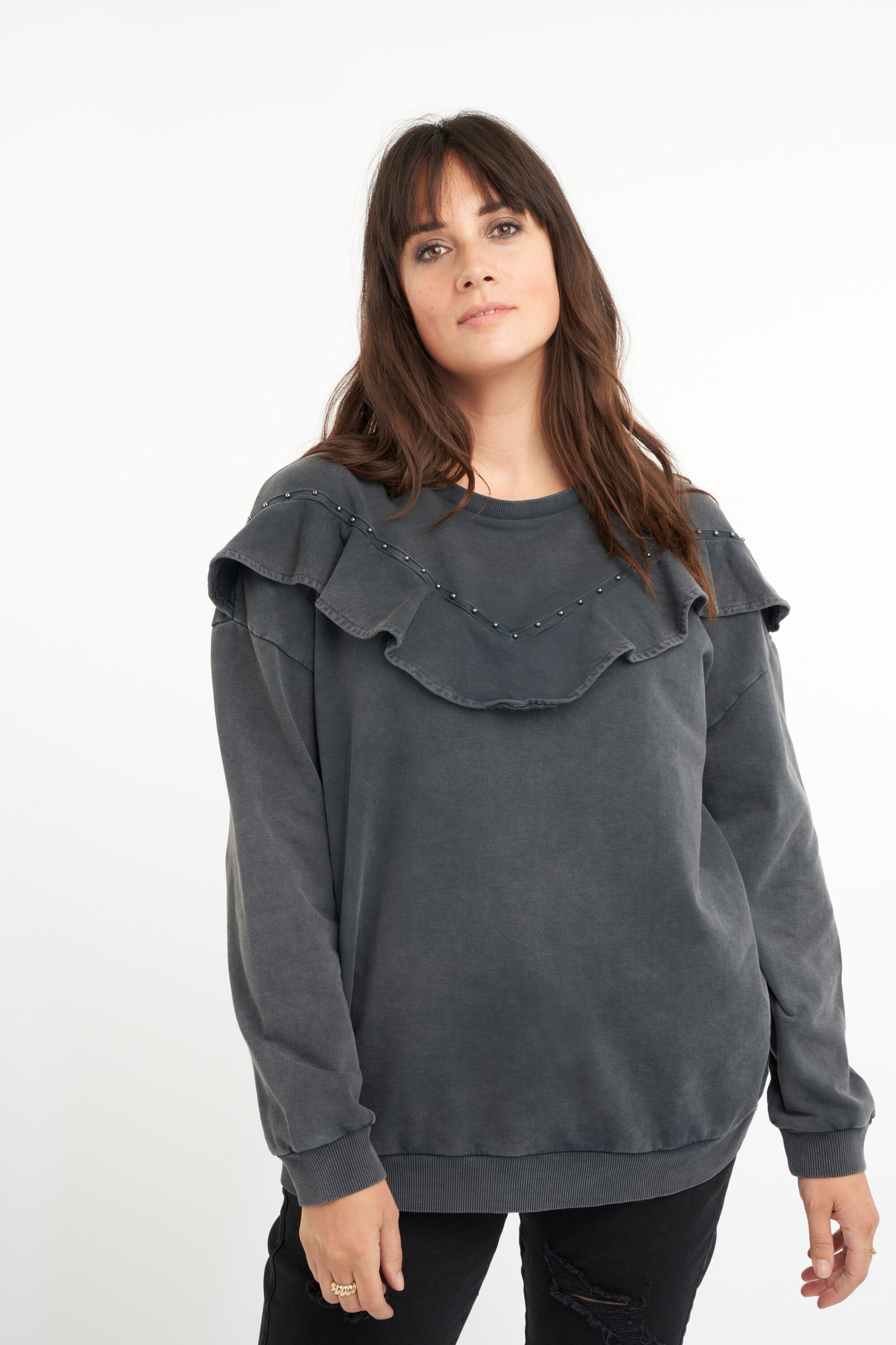 Sweater met ruffles image number 6