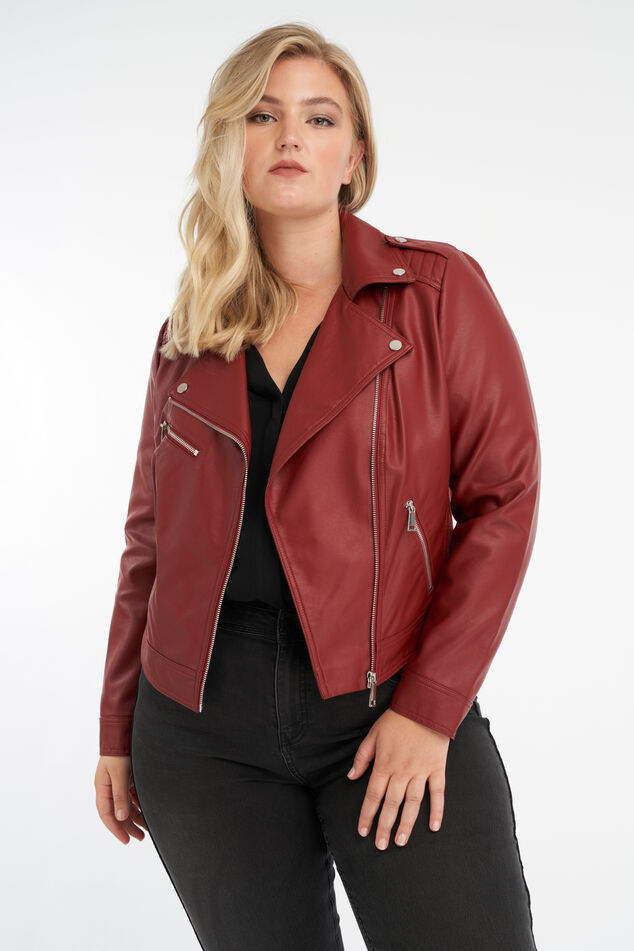 Veste style motard en similicuir image number 5