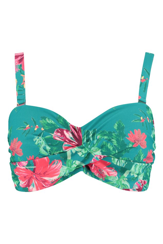 Bandeau bikini top met print image number 1