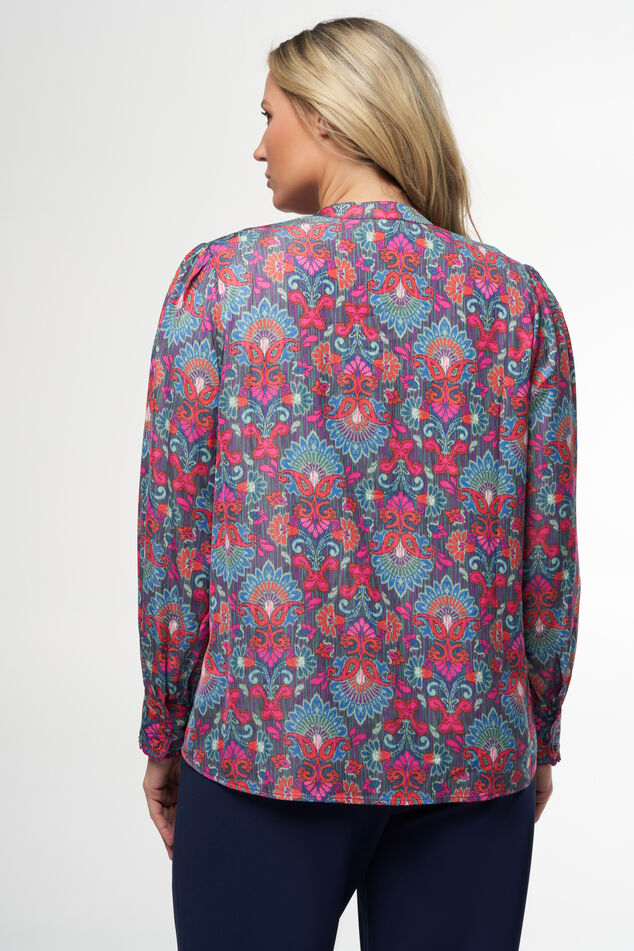 Satijnen blouse  met print image number 3