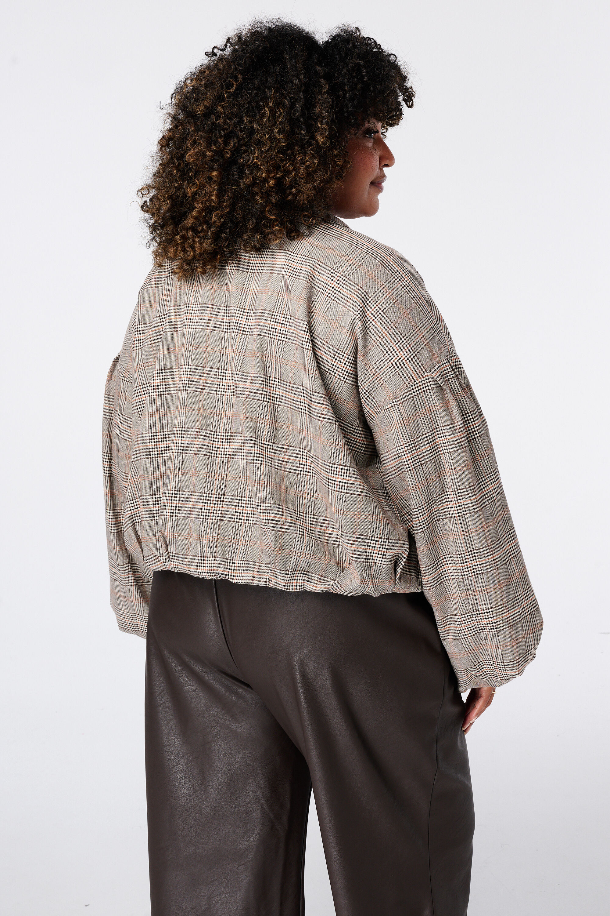 Geruit bomber jasje image number 3