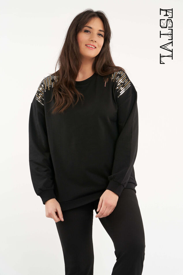 Sweater met pailletten  image number 0