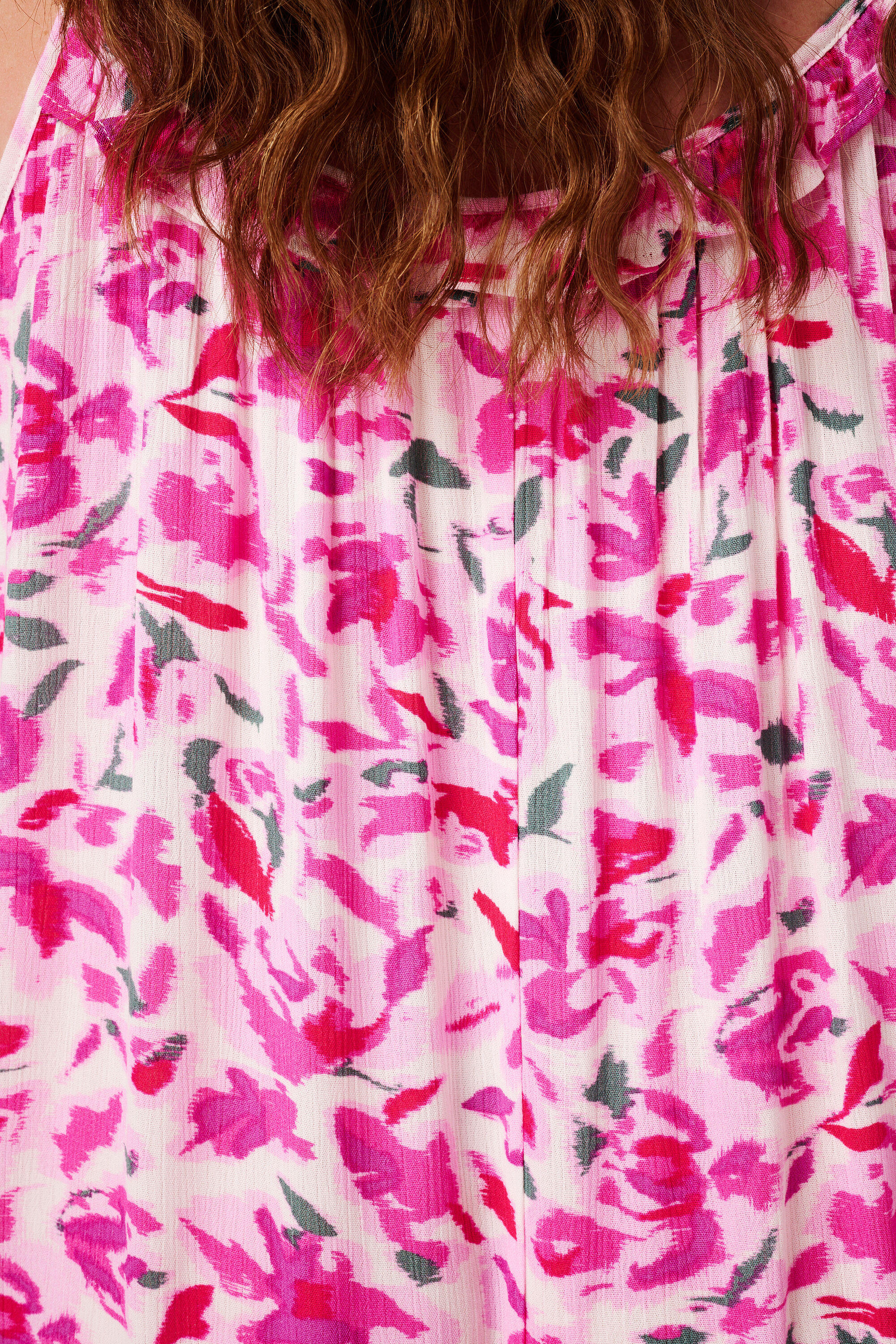 Maxi jurk met print en kwastjes image number 5