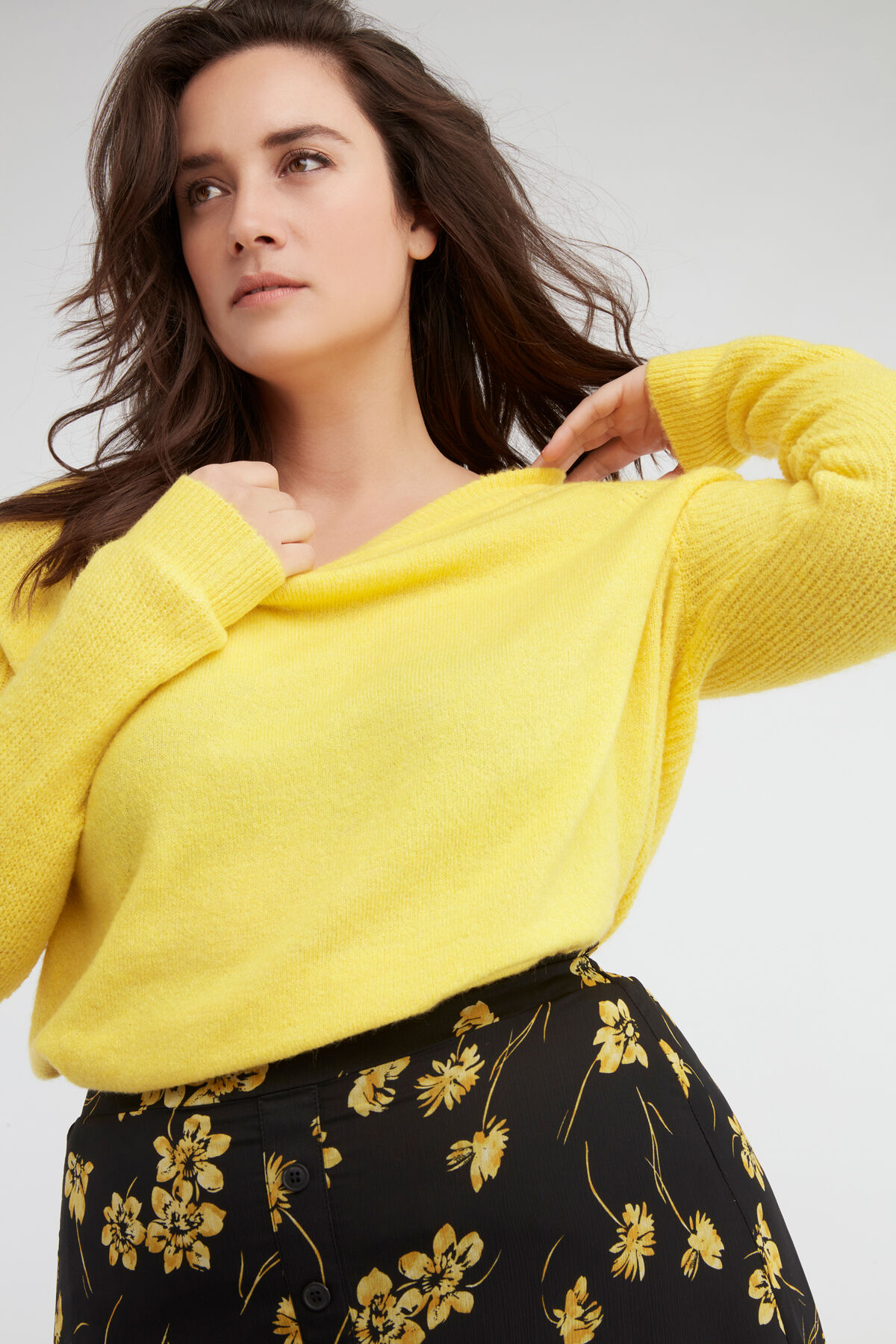 Jupe florale avec boutons image number 5