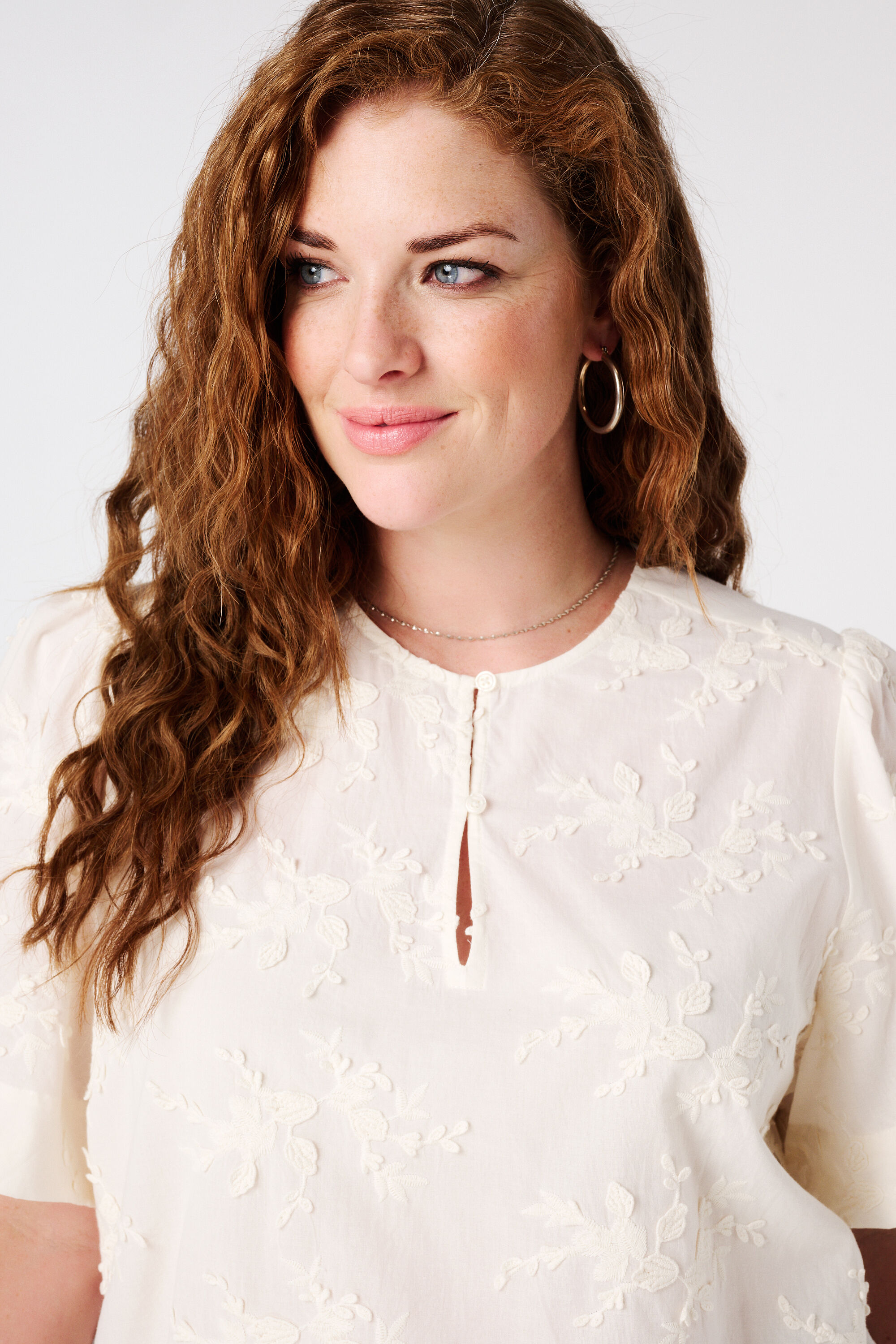 Blouse met ronde hals image number 4