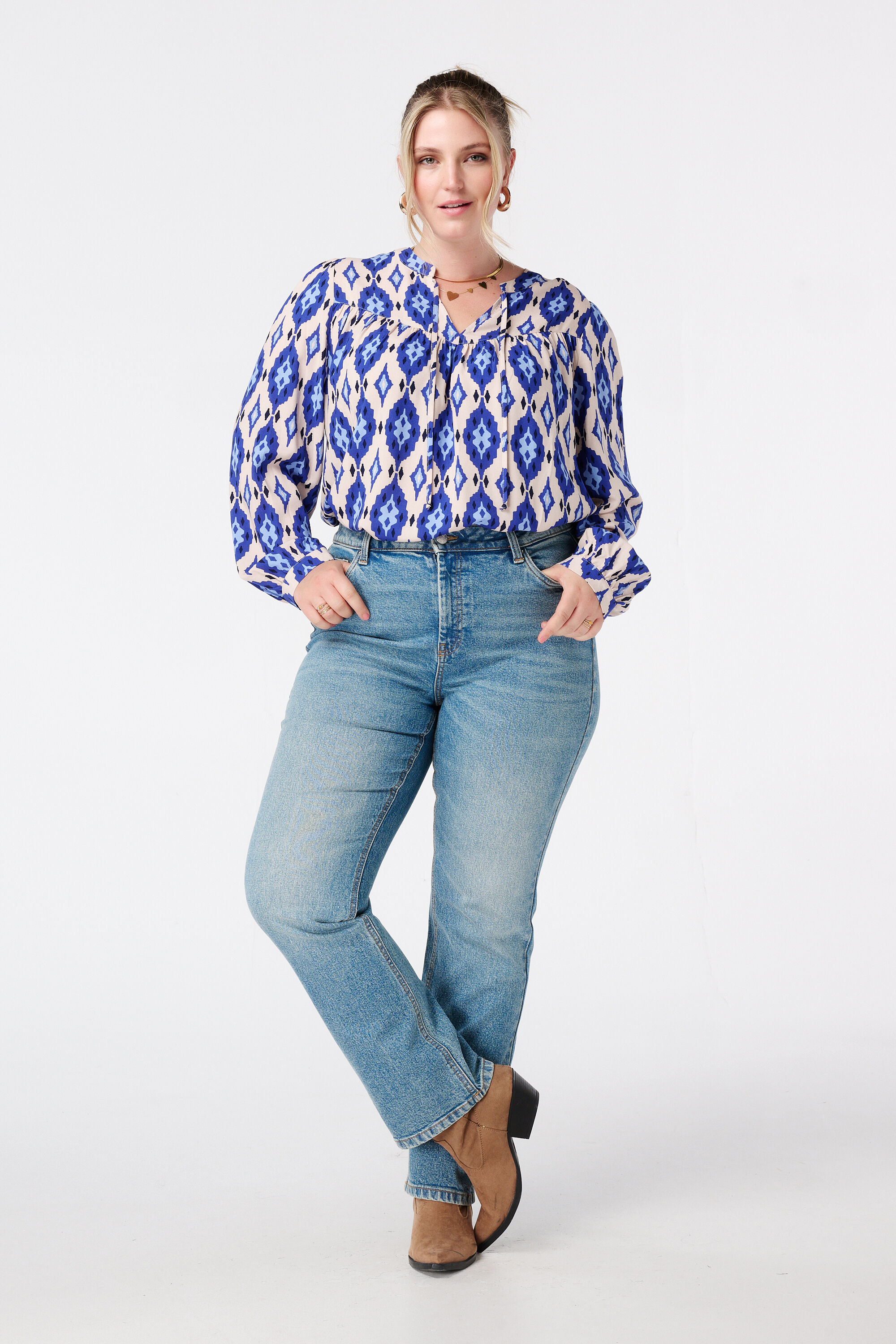 Blouse imprim&eacute;e avec bobines image number 5