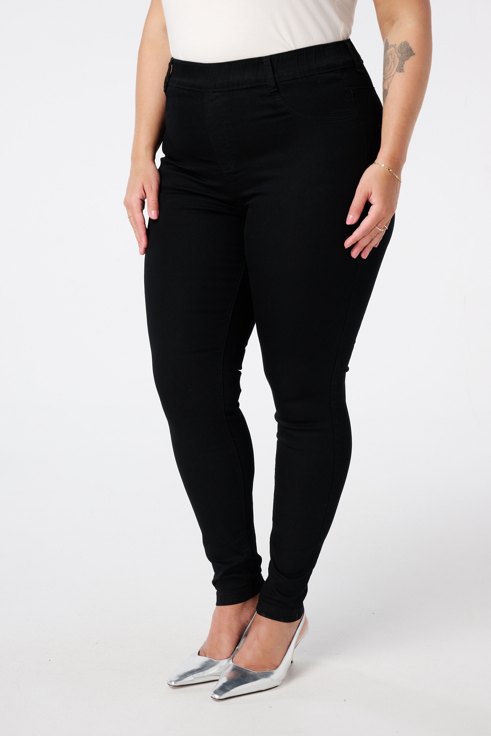 Tregging met denim look image number 5