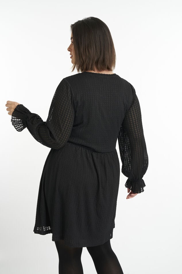 A-lijn jurk met pofmouw image number 3