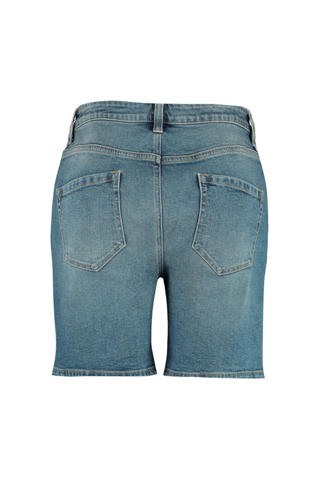 Denim short met strass steentjes image number 2