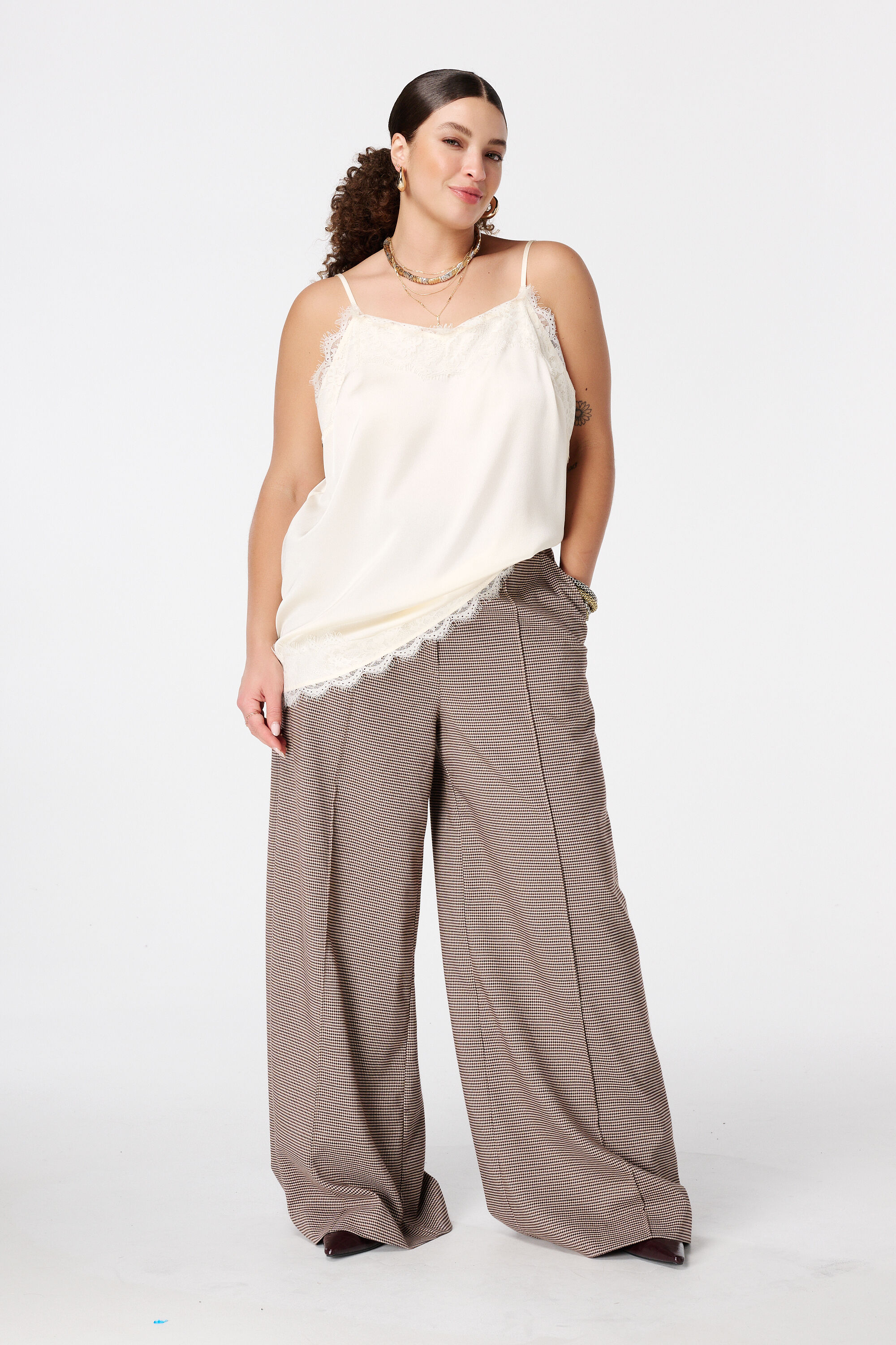 Pantalon large avec ceinture