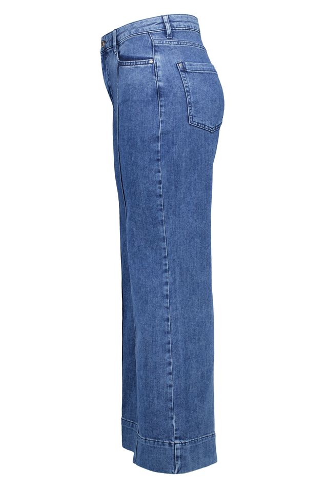 Flared leg jeans met siernaad image number 3