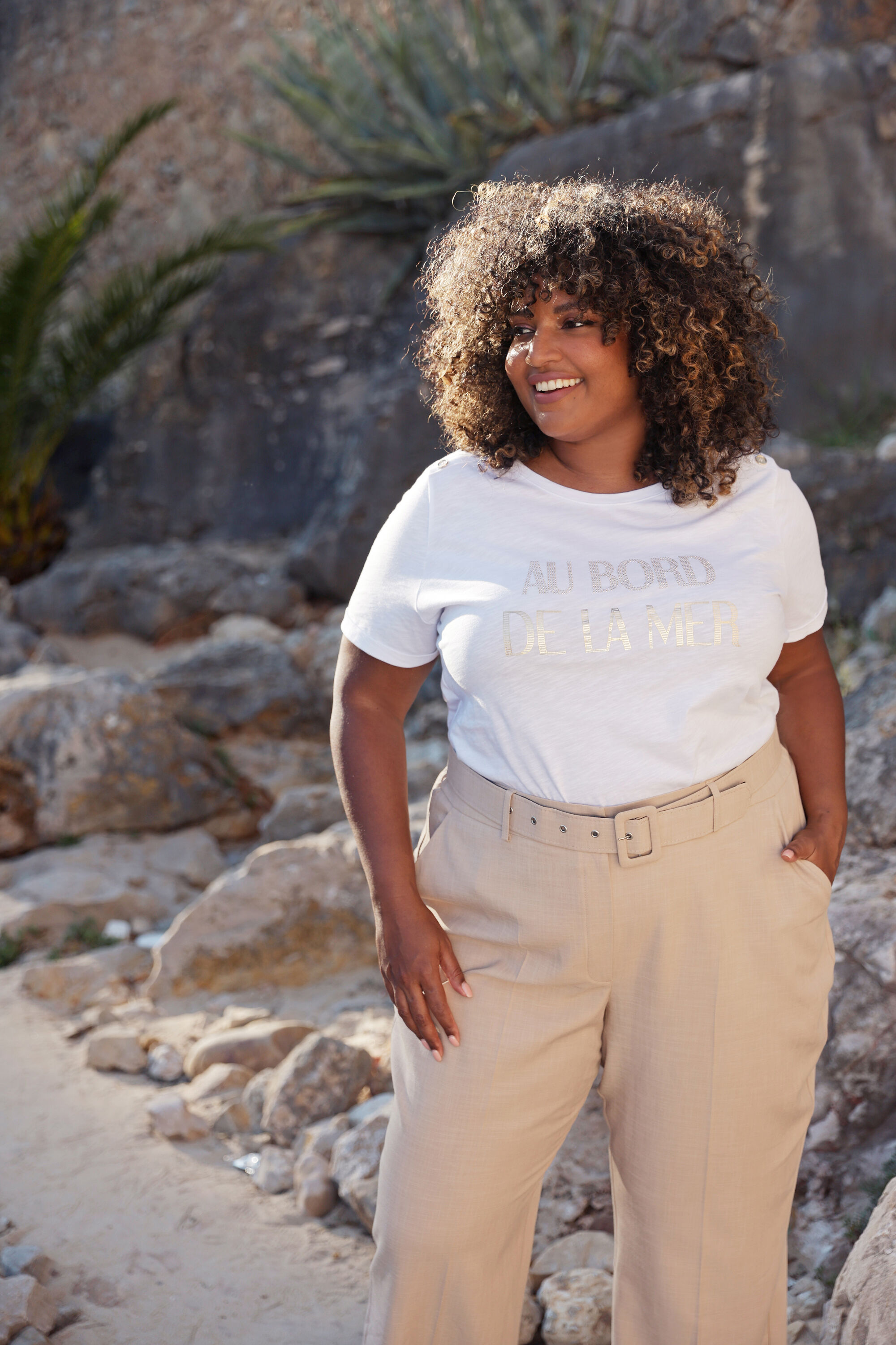 Wit t shirt dames met tekst sales