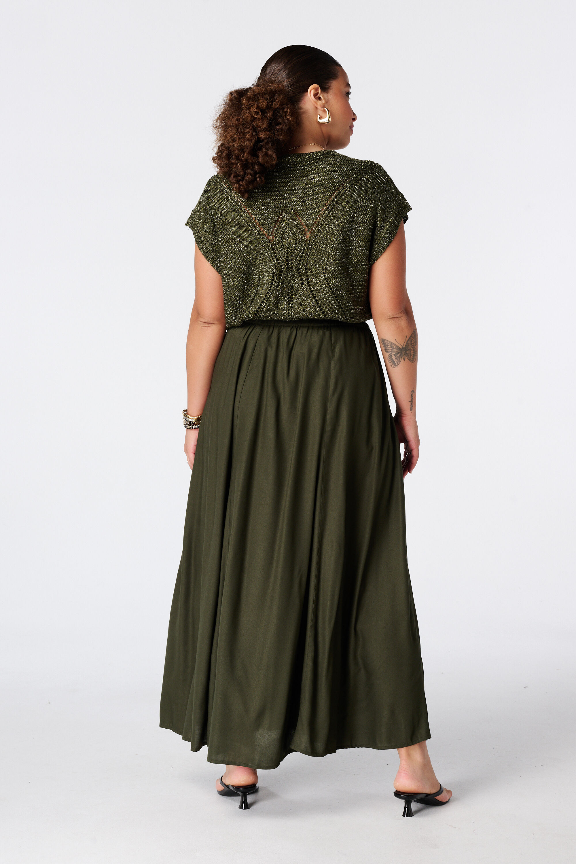 Maxi rok met elastische taille image number 3