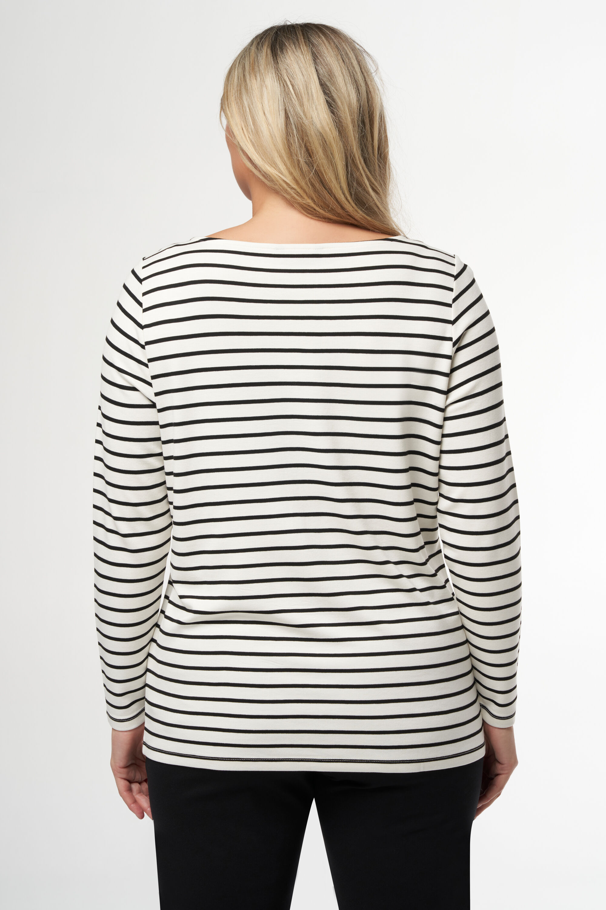 T-shirt met lange mouwen en strepen image number 3