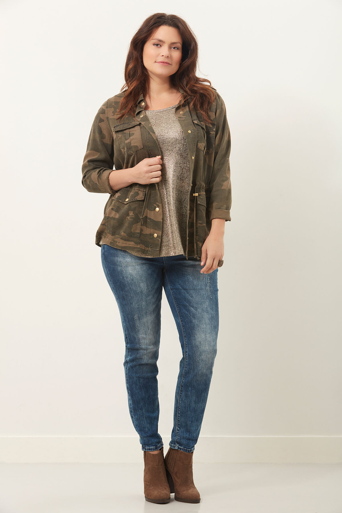 Military jack met camouflageprint image number 3