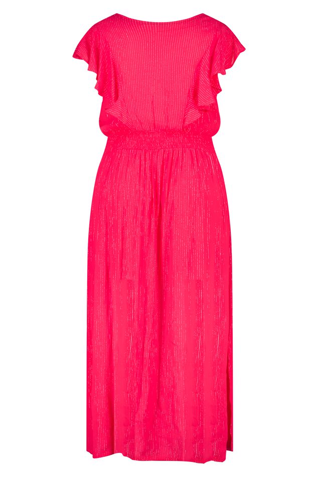 Losvallende jurk met tailleband  image number 2