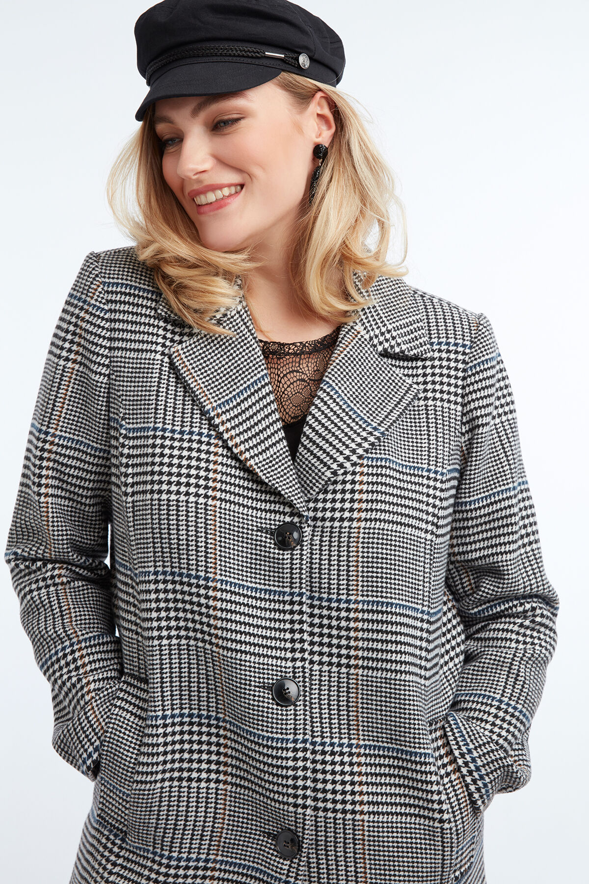 Manteau en laine m&eacute;lang&eacute;e image number 3