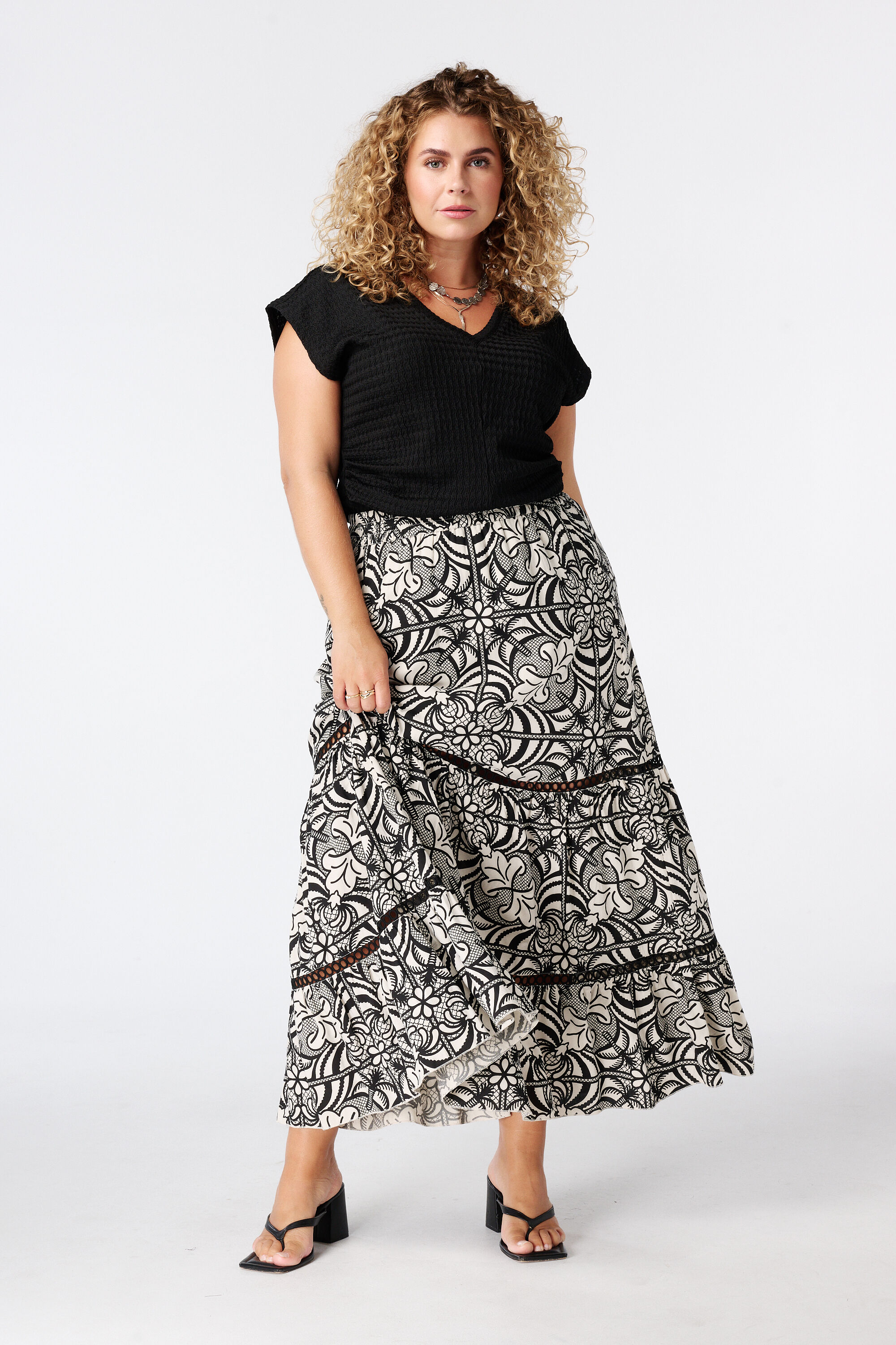 Maxi rok met print
