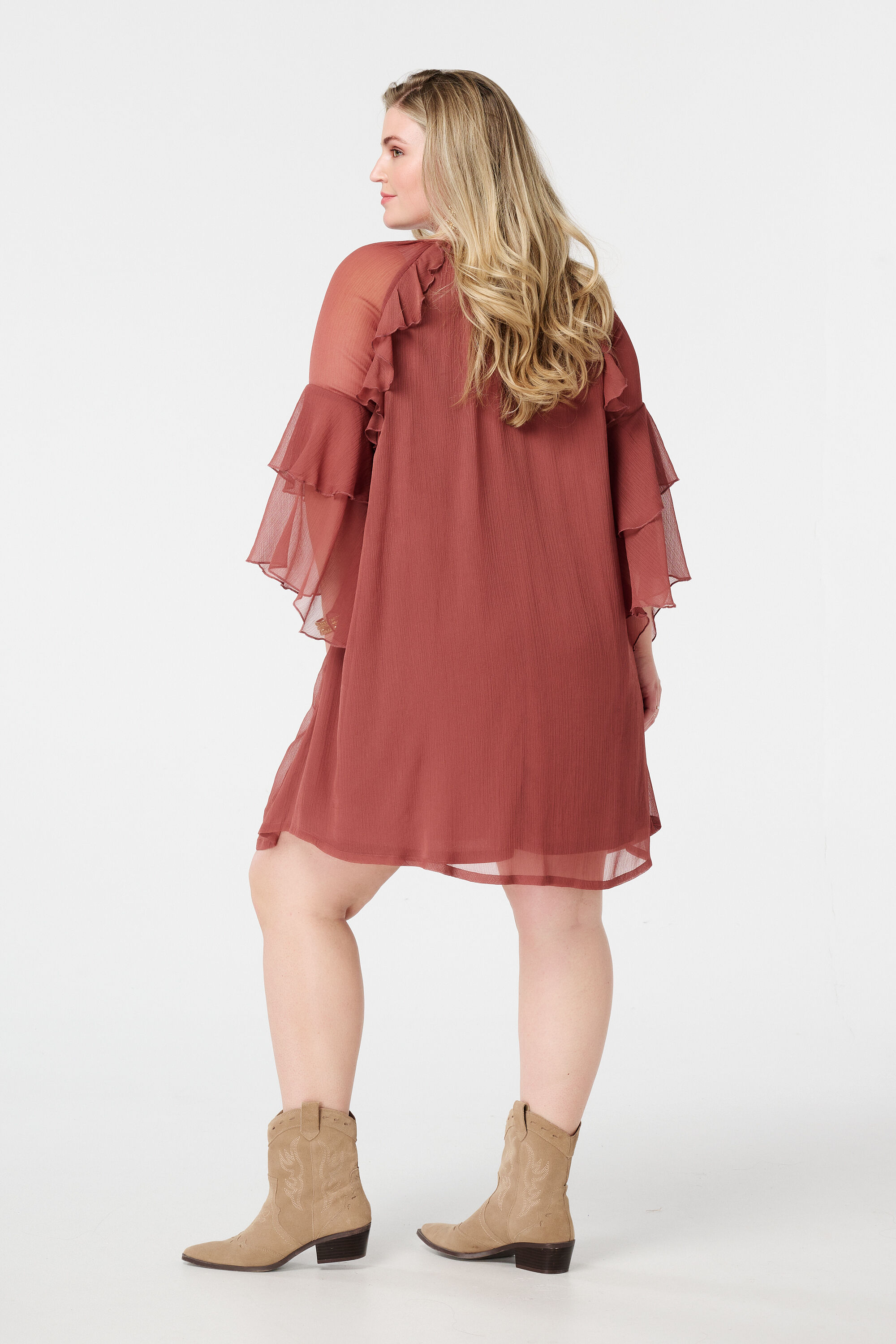 Jurk met ruches image number 3