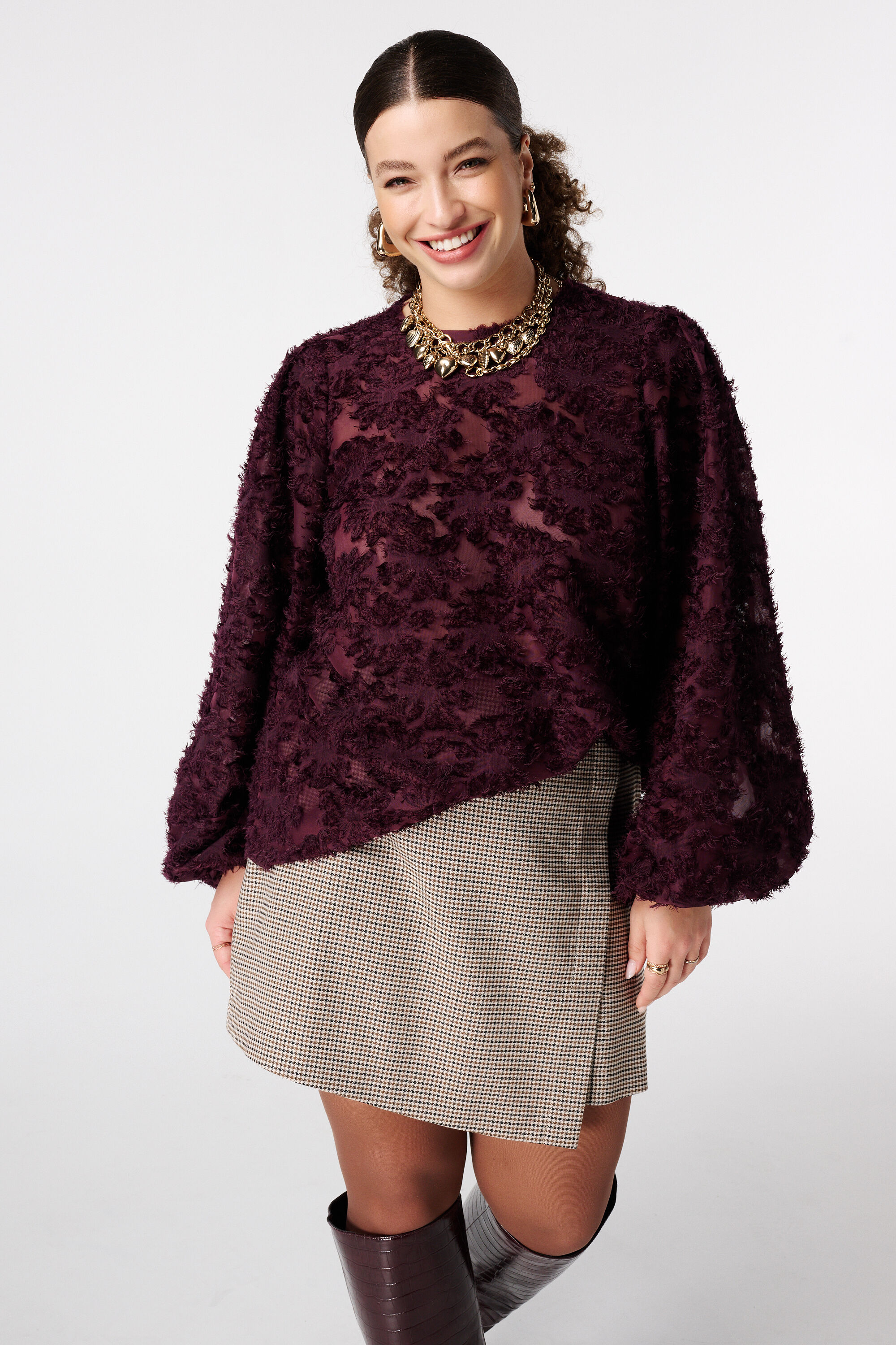 Blouse met structuur