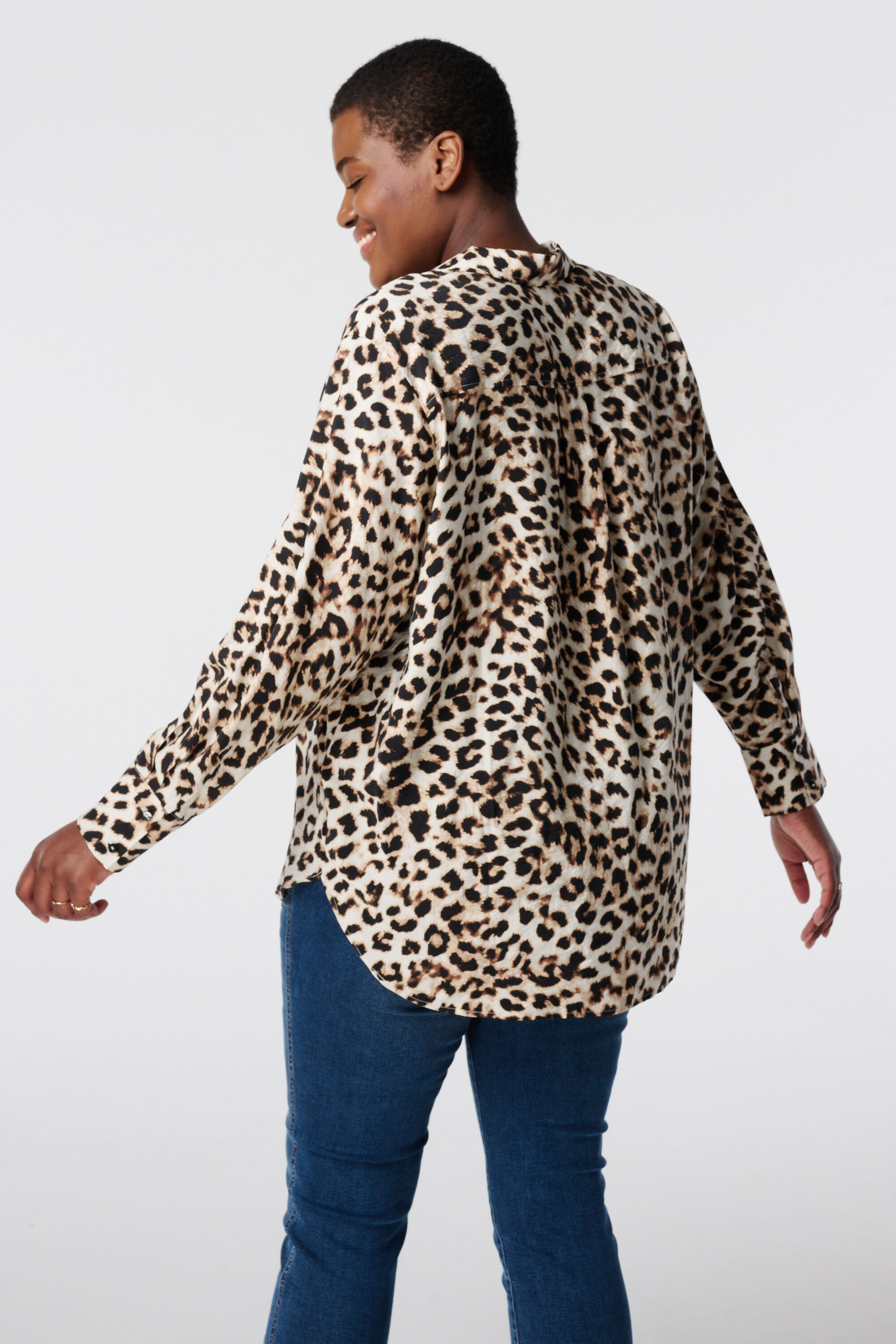 Overhemdblouse met strepen image number 3