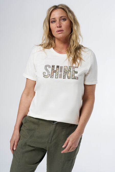 T-shirt avec inscription « Shine »