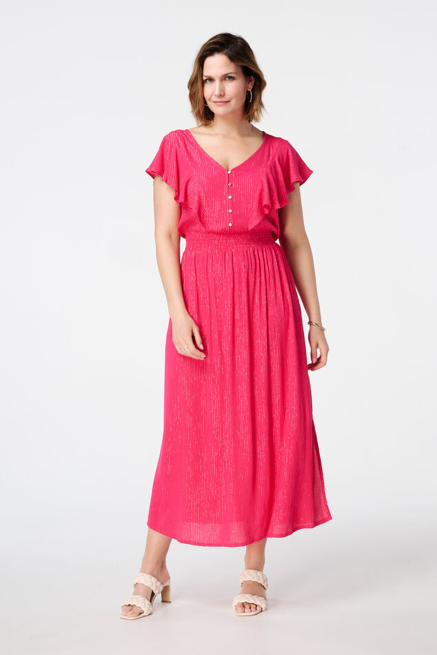 Losvallende jurk met tailleband  image number 0