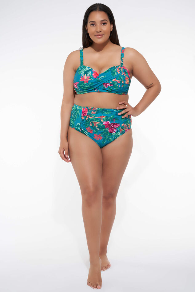 Bandeau bikini top met print image number 5