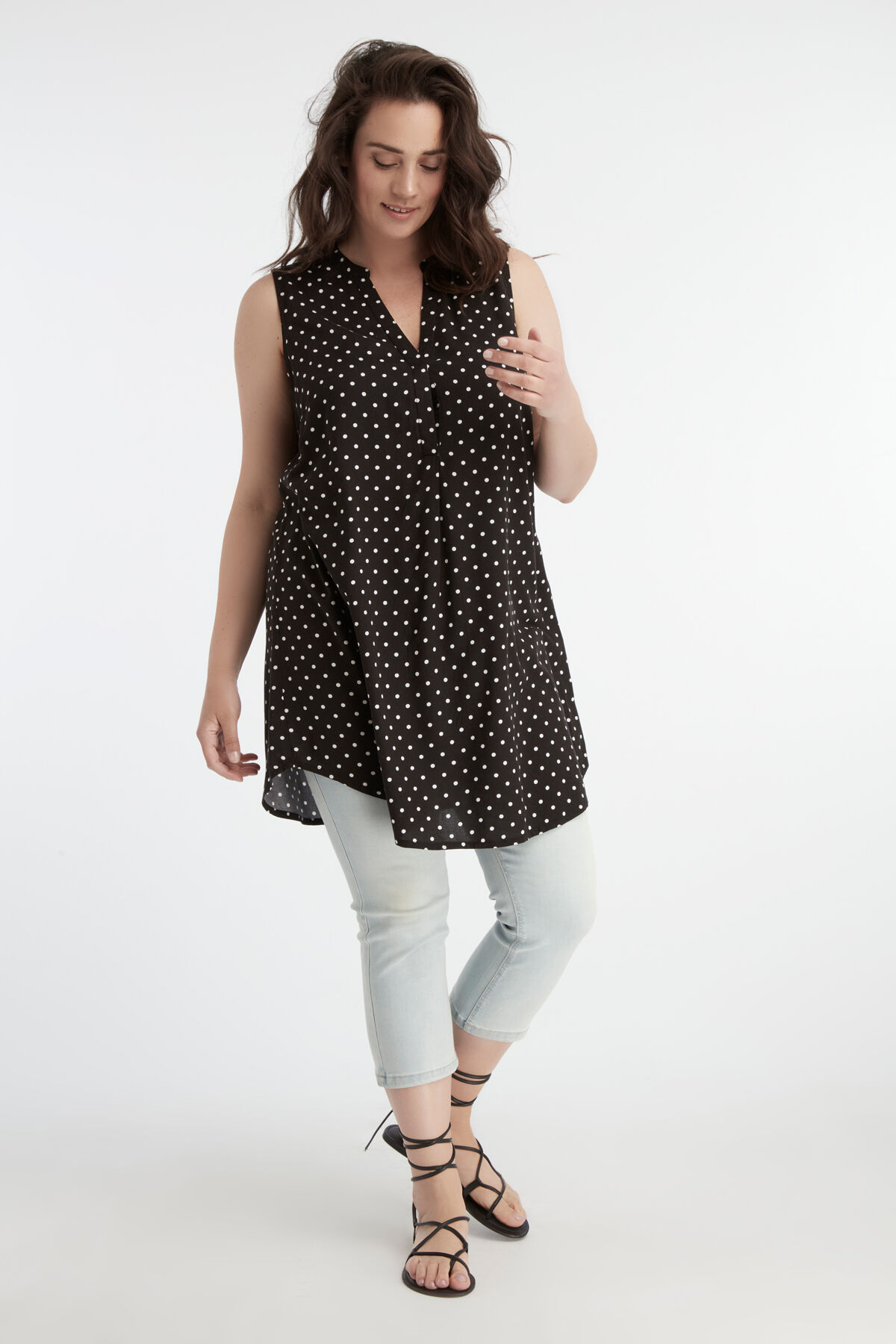 Mouwloze lange blouse image number 5