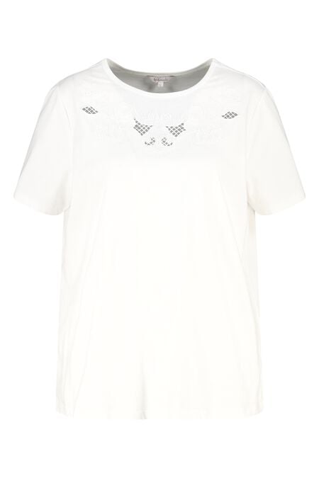 T-shirt met broderie