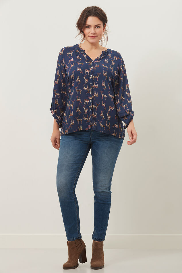 Blouse met all-over print image number 0