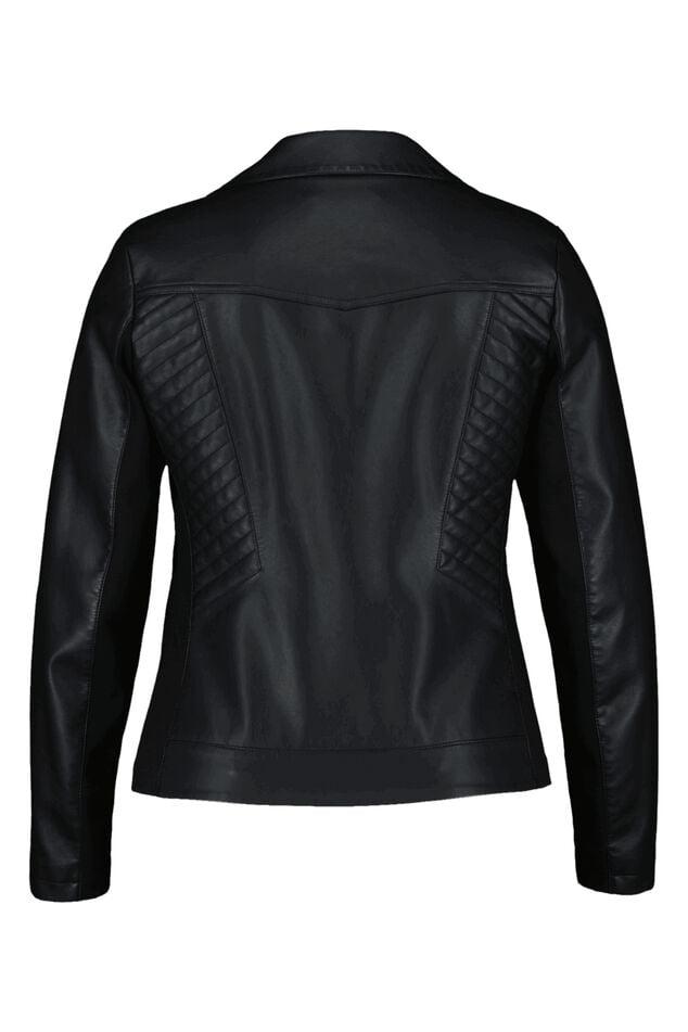 Veste avec un aspect cuir et des détails argentés. image number 2