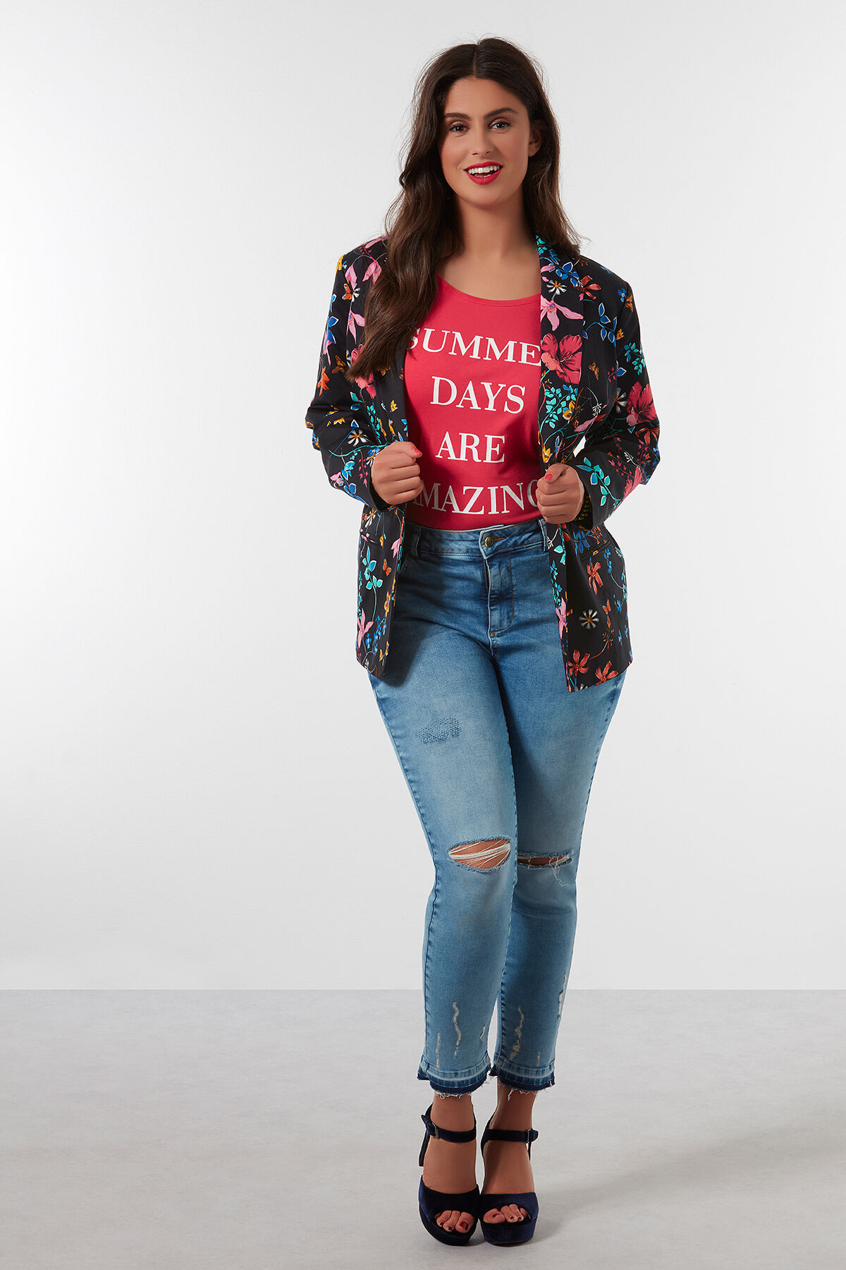 Blazer met bloemenprint image number 6