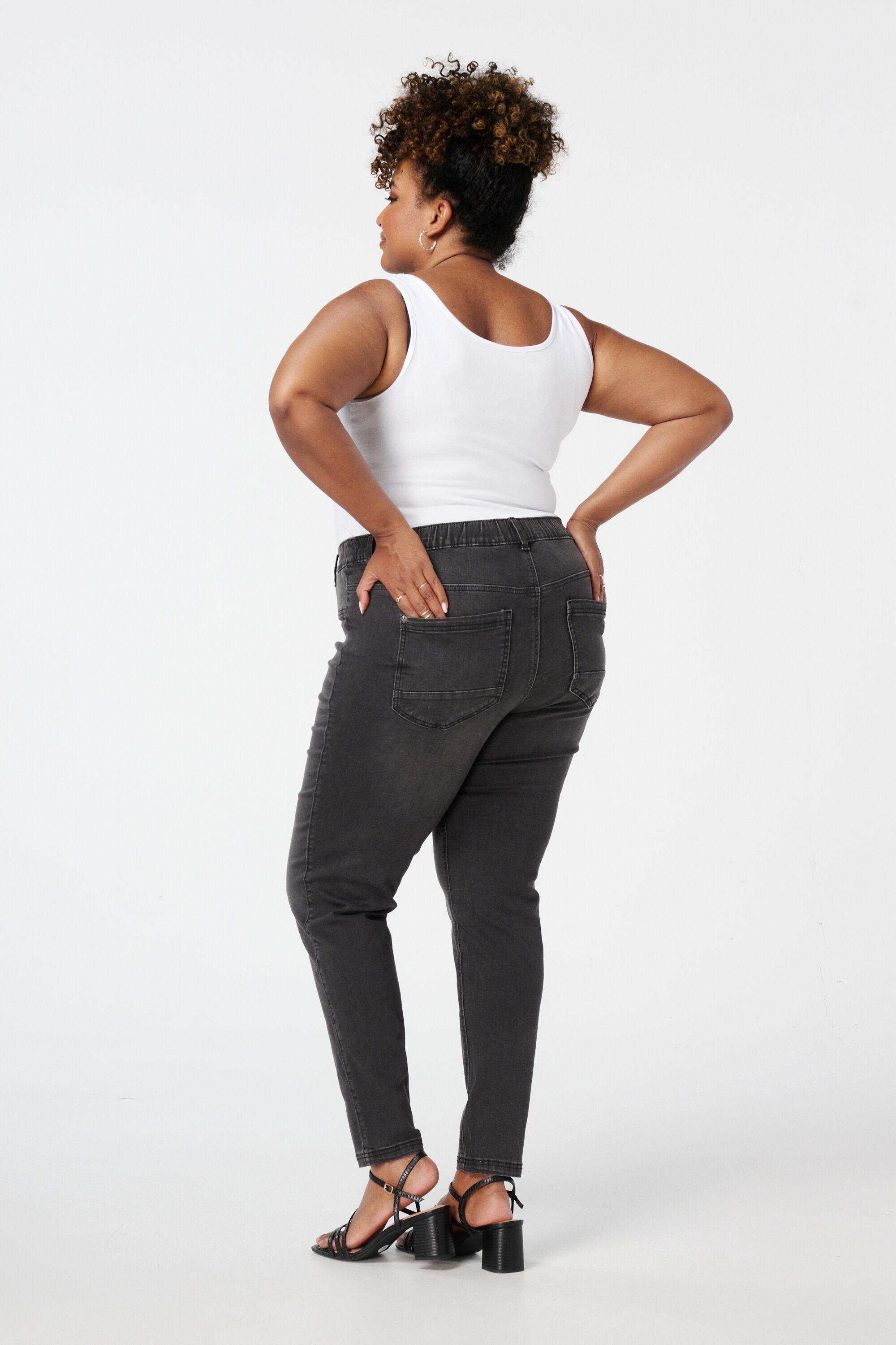 Tregging met denim look image number 3