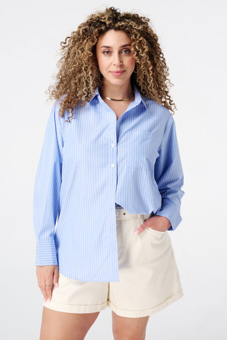 Overhemdblouse met strepen Overhemdblouse met strepen