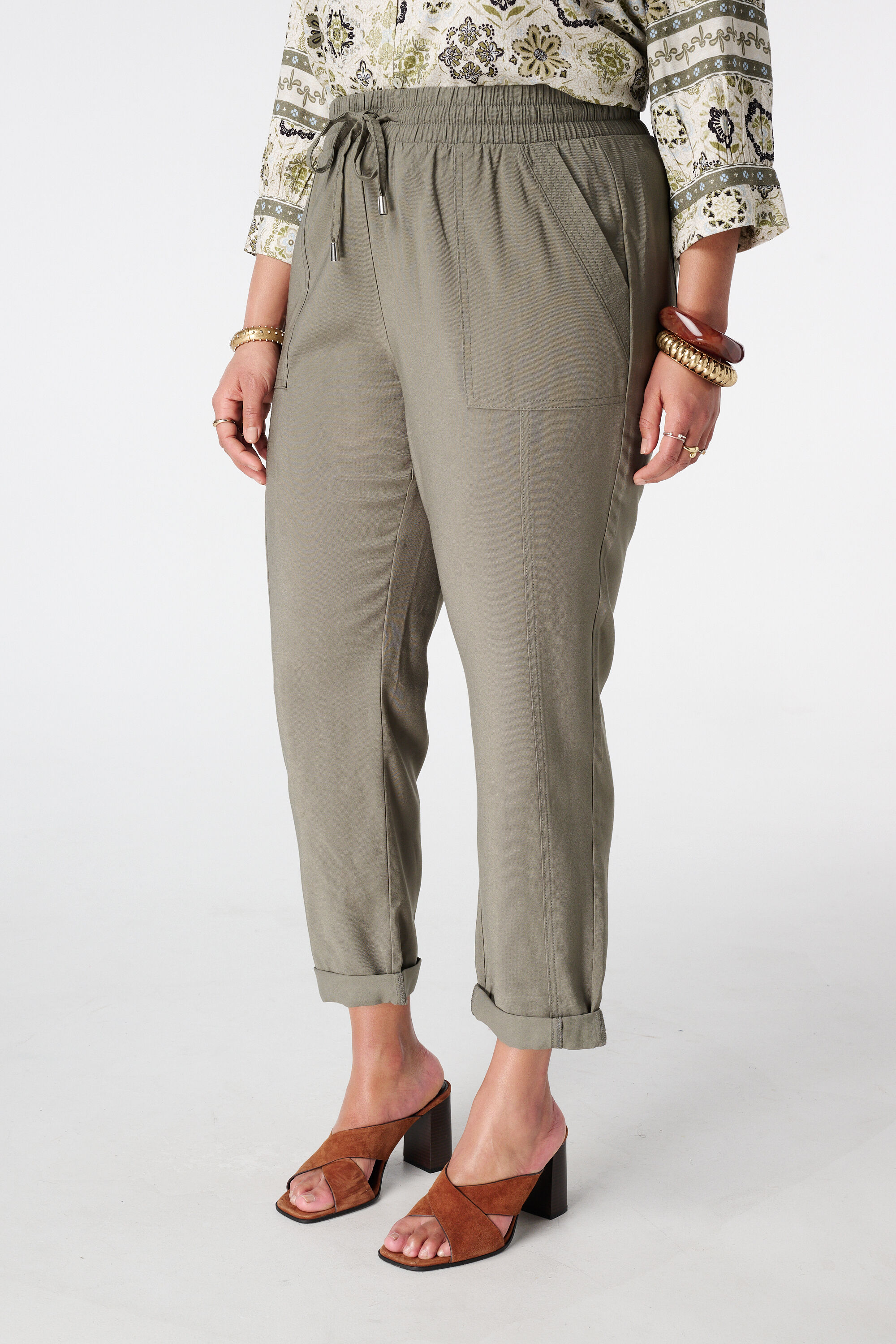 Broek met elastische taille image number 5