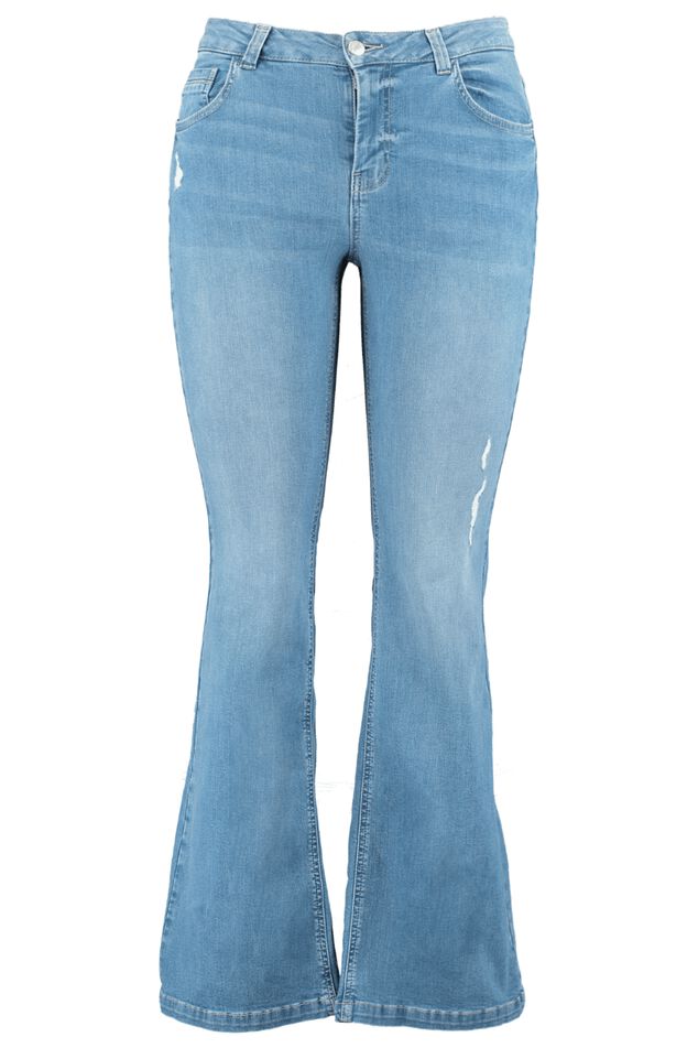 Preek Nu al Hectare Dames Flared jeans Stonewash Denim | MS Mode