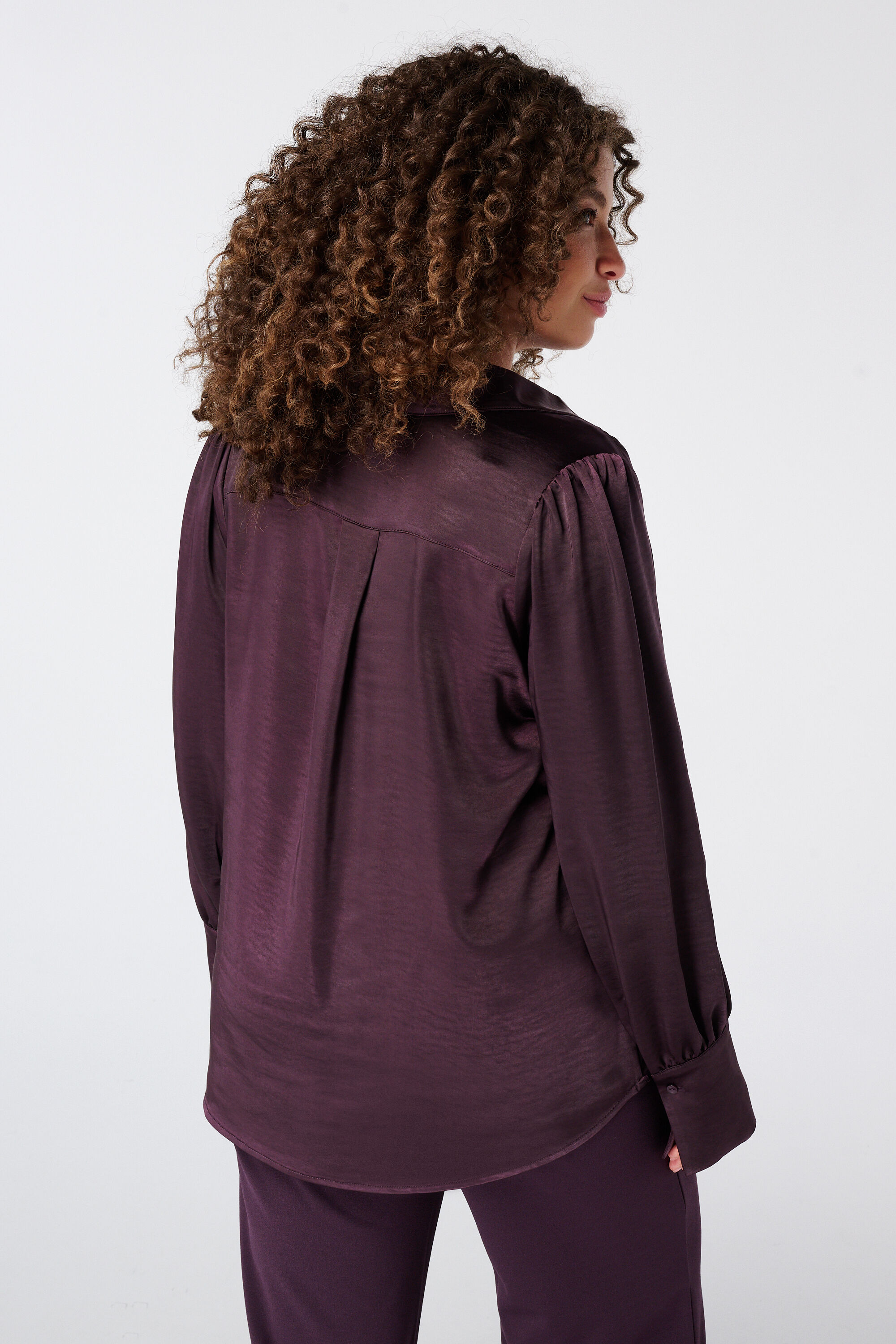 Blouse aspect satin image number 3