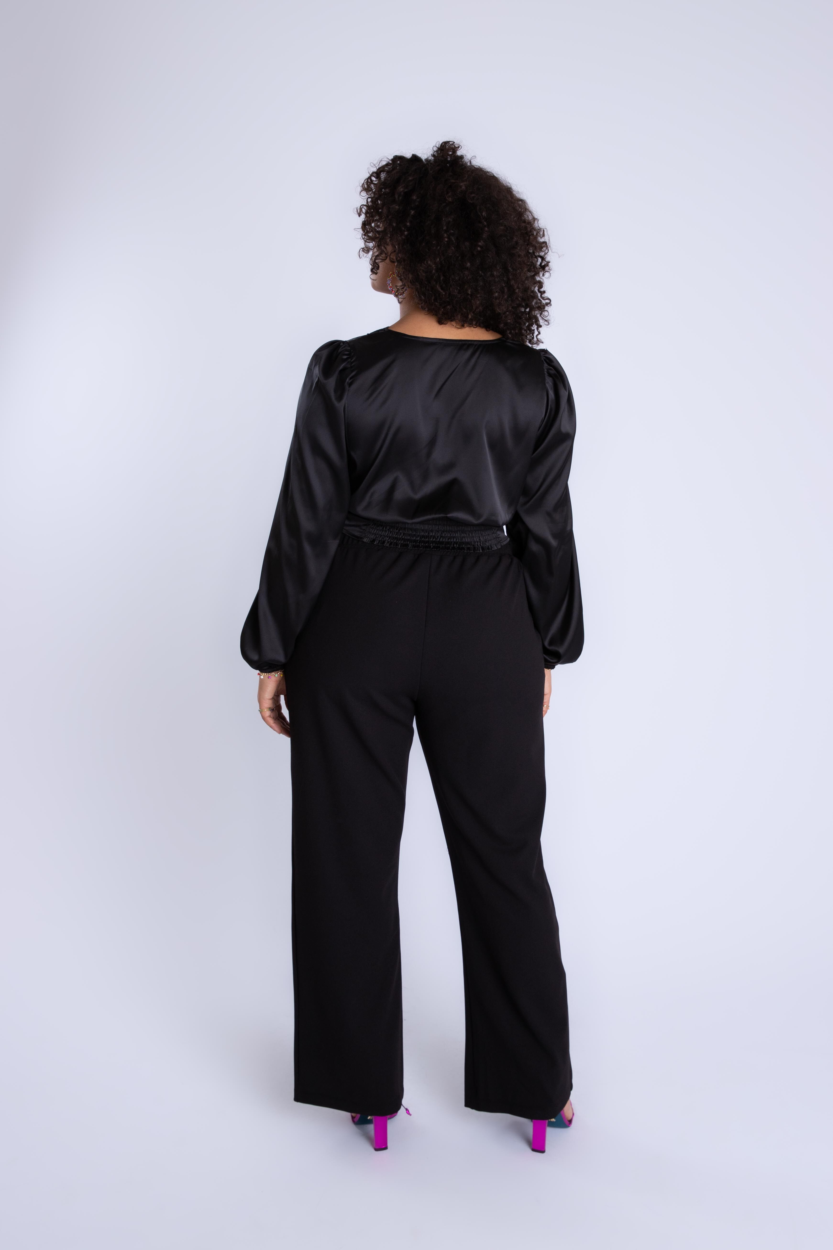 Korte blouse met kant image number 4