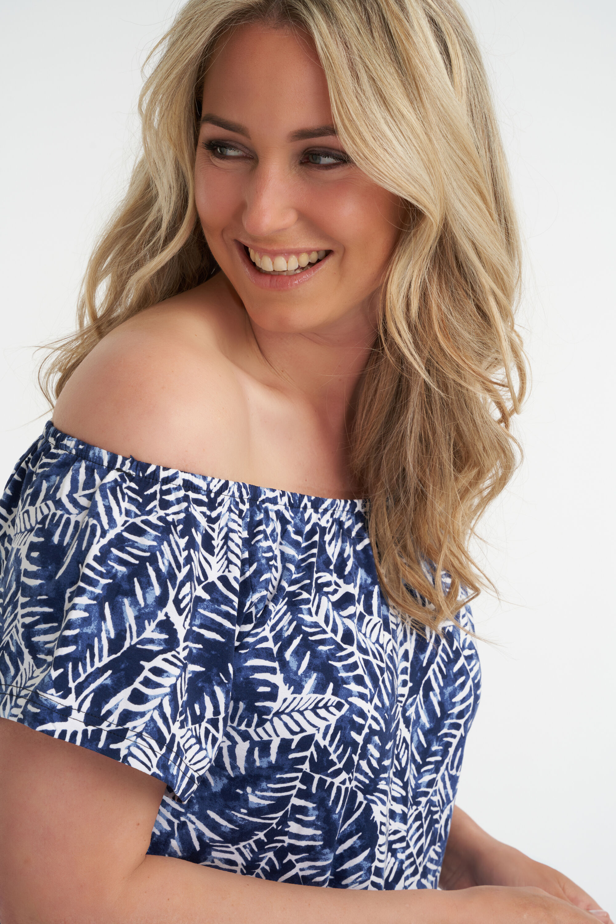 Off shoulder jurkje  image number 4