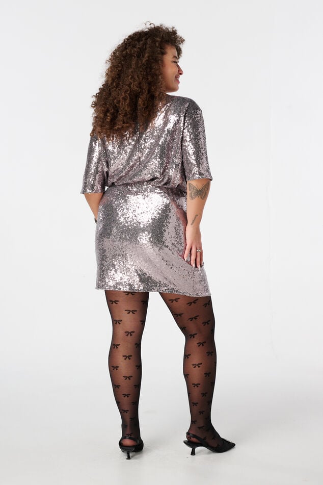 Pailletten rokje met overslag look image number 3