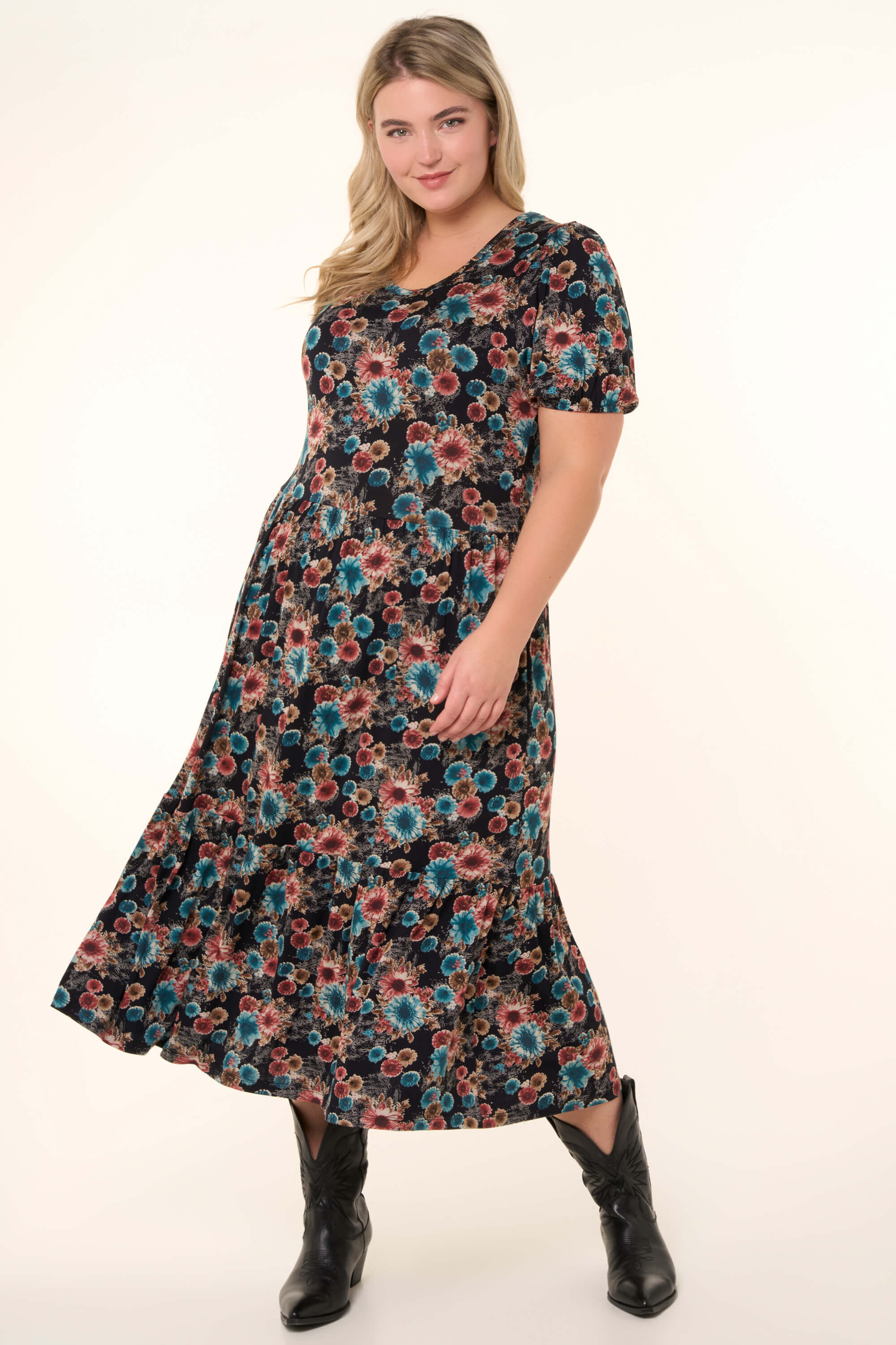 Lange jurk met print image number 0