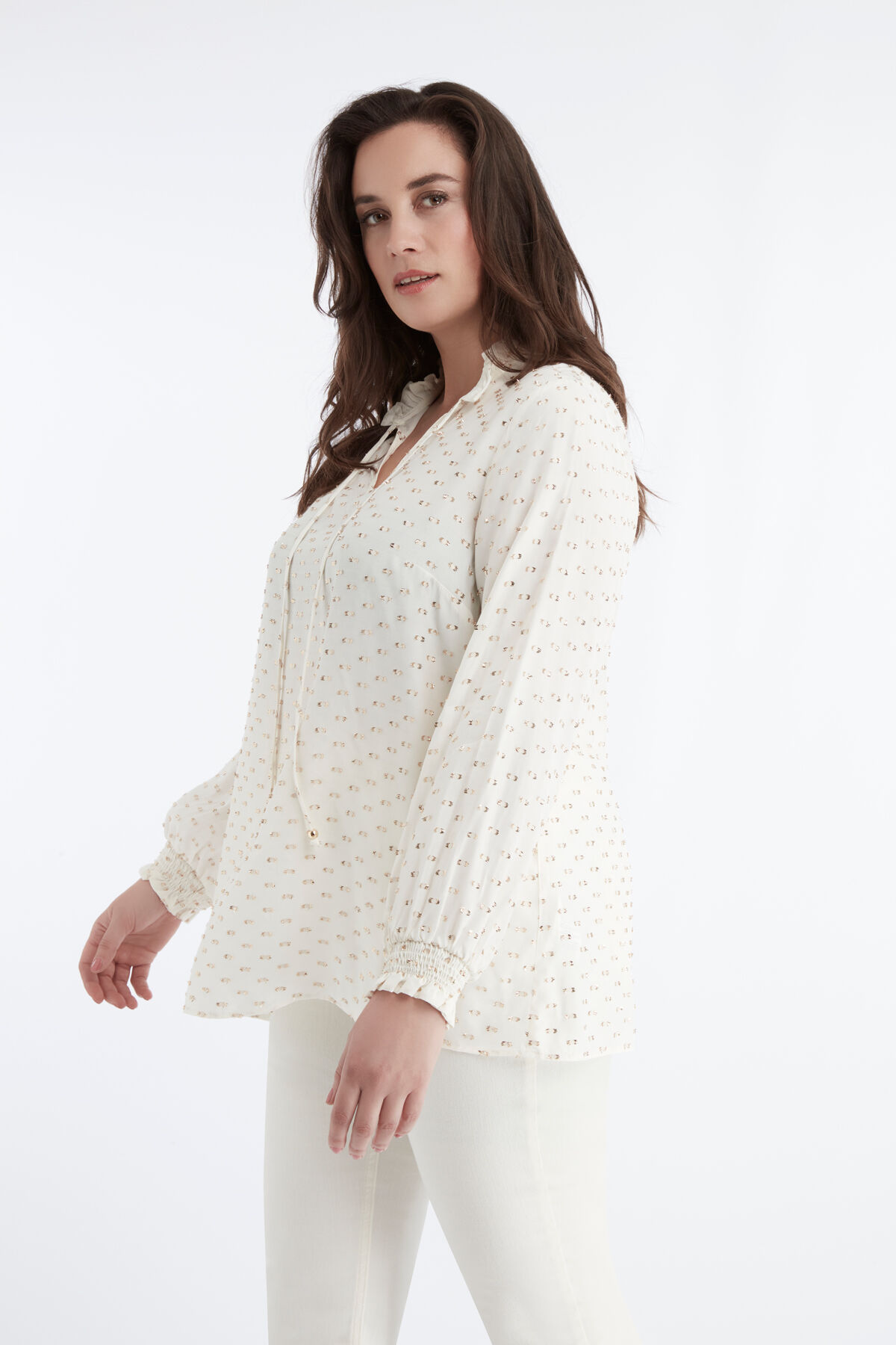 Blouse met lurex details image number 6