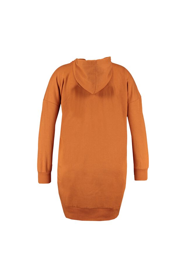 Sweater jurk met capuchon image number 2