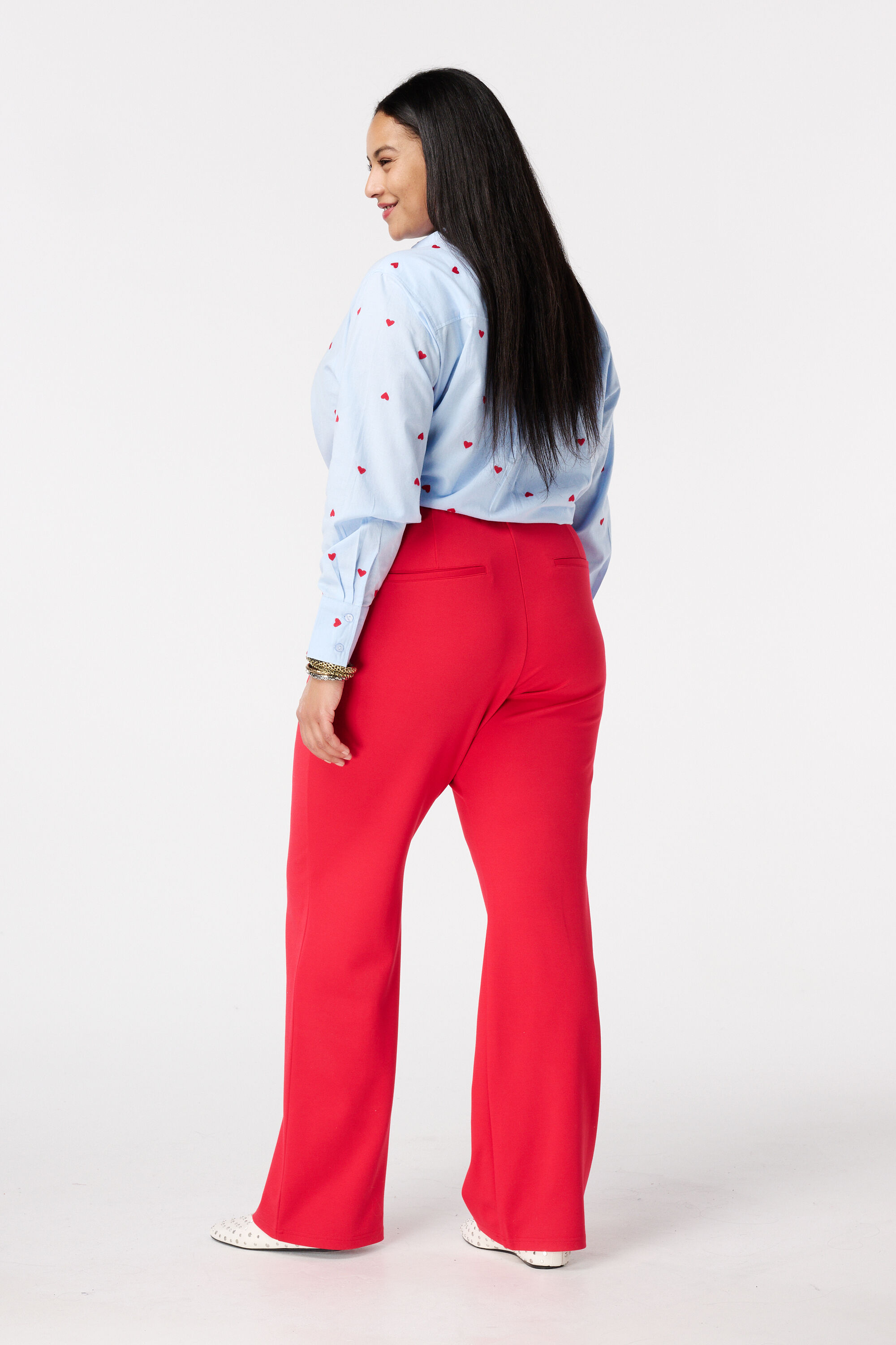 Pantalon large avec coutures d&eacute;coratives image number 3