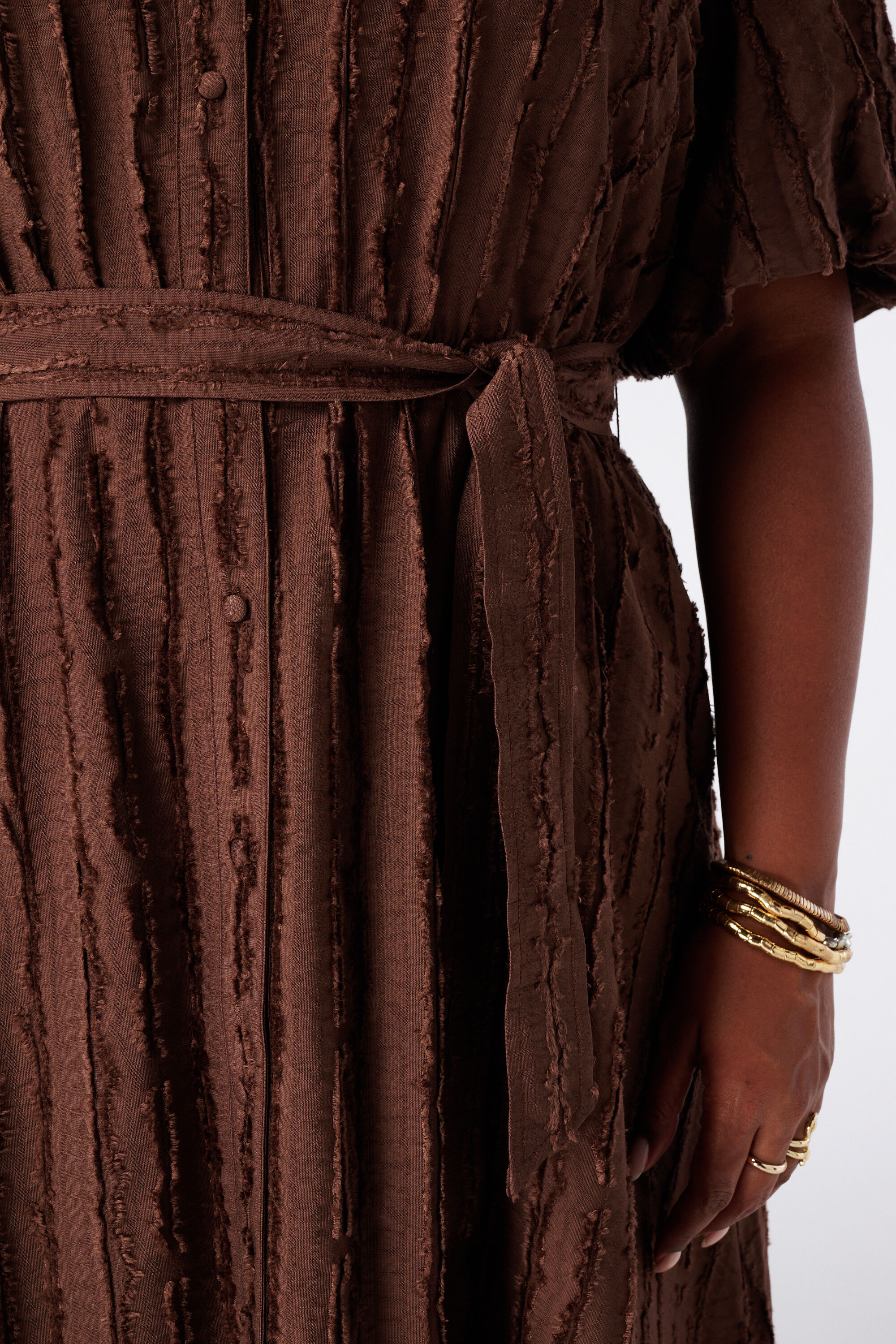 Robe midi &agrave; ceinture image number 6