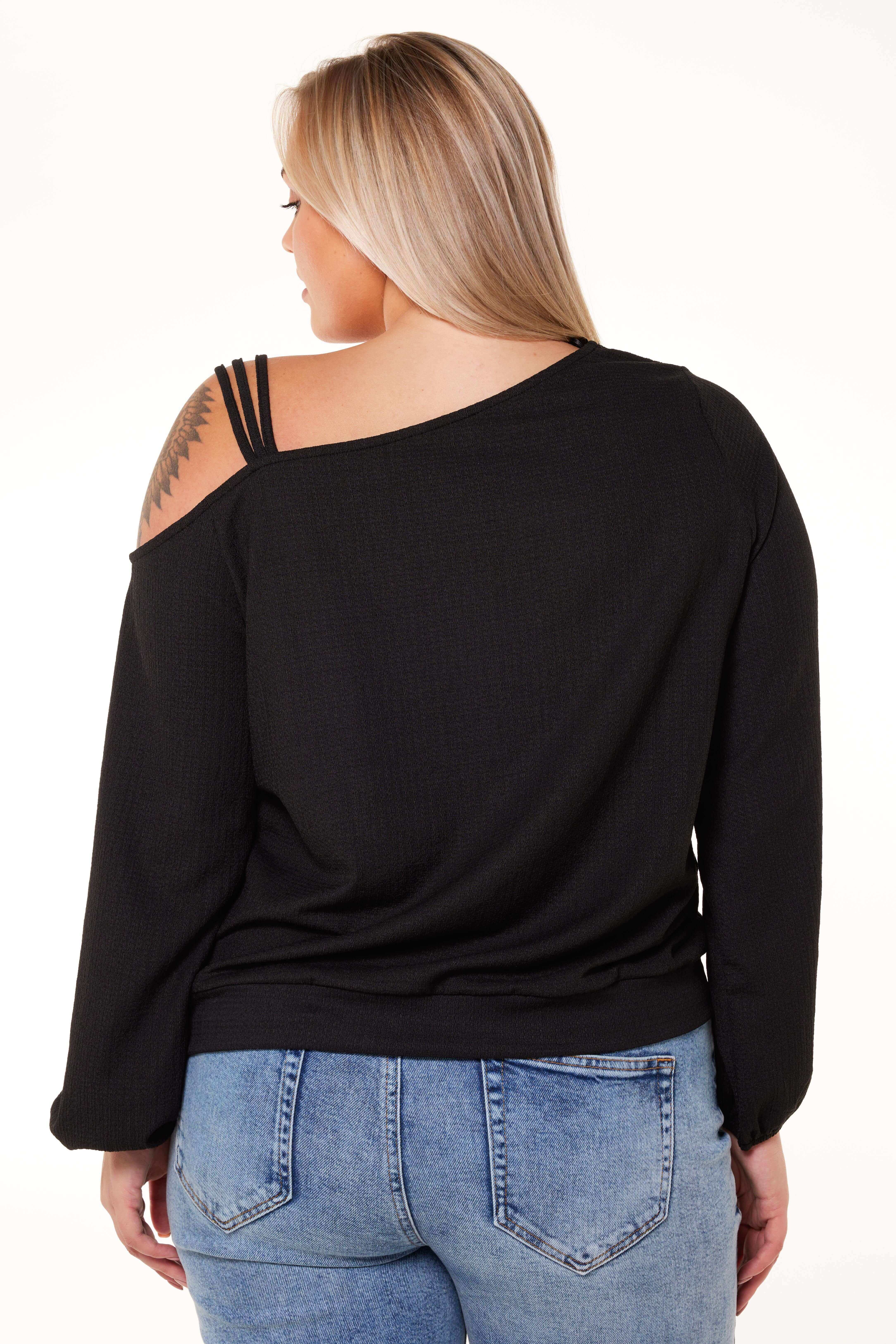 One shoulder structuur top image number 3